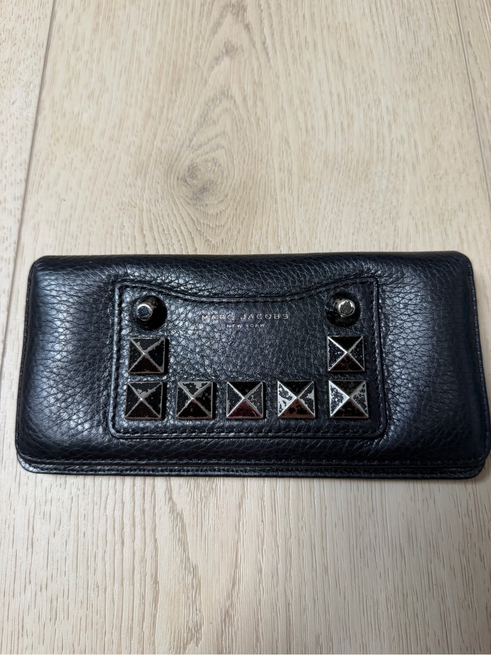 Marc Jacobs Black Leather Studded Wallet